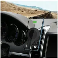 ESTUFF Chargeur de voiture magnétique sans fil, Adaptateur pour véhicule, Noir