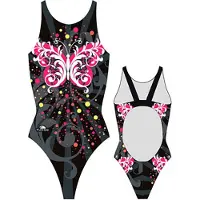 Turbo Butterfly Stars Pro Resist Swimsuit Noir 3XL Femme