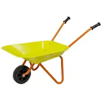 Eurekakids Metal Wheelbarrow For Children Jaune Enfants