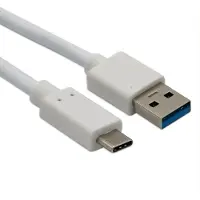 Helos Câble de charge/données USB-C, USB Type-C - USB 3.1-A mâle, 1 m, blanc