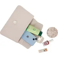 Gallantry Paris Gallantry, sac à main pour femme avec fermoir métallique en G et bandoulière amovible, beige