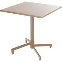 Oviala Table de jardin carrée bistrot avec plateau rabattable 70 cm taupe - Palavas