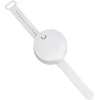 Generique Mini ventilateur de poignet Portable Rechargeable, batterie de 1200MAh avec miroir de courtoisie, ventilateur de montre sans feuilles