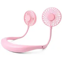Generique Ventilateur de cou Portable, Mini ventilateur suspendu, mains libres, Bluetooth, silencieux, à piles, 6000MAH