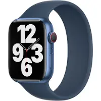 Apple Bracelet Boucle unique en Silicone pour Watch | 44/45/46/49 mm - Taille 10 - Abyss Blue