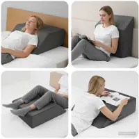vidaXL Coussin Pour Les Jambes Uni Gris