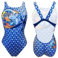 Turbo Geo Carpa Swimsuit Bleu M Femme