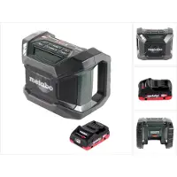 Metabo R 12-18 DAB+ BT Radio de chantier sans fil 12-18 V DAB+ + 1x batterie LiHD 4,0 Ah - sans chargeur