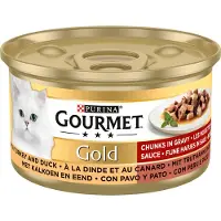 Gourmet Gold Tendres Bouchées à la dinde et au canard en sauce pour chat