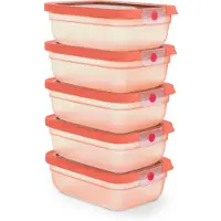 EMSA oneClick N1231800, lot, rectangulaire, 1,2 l, orange, Allemagne, 1,31 kg