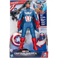 Marvel Avengers Captain America Brave New World Figurine d'action en mode vol avec accessoires, chelle de 9 pouces, 22 cm, jouets super hros po