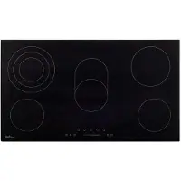 vidaXL Table de cuisson vitrocéramique avec 5 plaques Touch Control 77 cm 8500 W