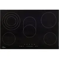 vidaXL Plan de cuisson en vitrocéramique avec 5 plaques Touch Control 90cm cm 8500 W