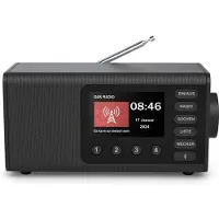 Hama Radio numérique "DR1001", FM/DAB/DAB+/Bluetooth RX, radio-réveil, noir (00054260)