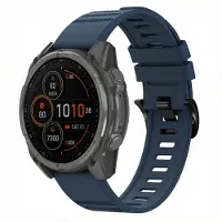 IMoshion Bracelet QuickFit Stripe en silicone - Connexion Garmin 22 mm - Bleu foncé