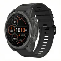 IMoshion Bracelet QuickFit Stripe en silicone - Connexion Garmin 26 mm - Noir