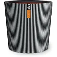 Capi Europe Jardinière Capi Europe Groove Nl Conique Anthracite 36 X 34 Cm
