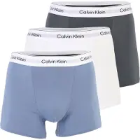 Calvin Klein Lv00nb4286 Boxers 3 Units Blanc,Bleu 4XL Homme
