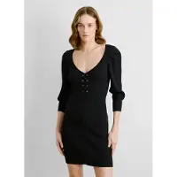 Pepe Jeans pour femme. PL953729 Robe Olaia noire (XS), Casuel, Viscose, Manche longue