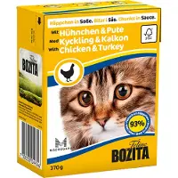 Bozita poulet avec morceaux de dinde en sauce pâtée pour chat