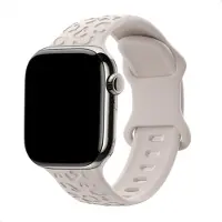 IMoshion Bracelet en silicone imprimé léopard pour Apple Watch | 38/40/41/42 mm - Lumière stellaire