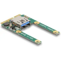 DeLOCK Mini PCIe I/O 1 x USB 2.0 Type-A femelle pleine taille / demi-t