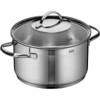 Silit Kochtopf Fleischtopf Induktion 20cm Glasdeckel 3,3l Achat Edelstahl 18/10, Poêle + casserole, Argent