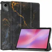IMoshion Coque tablette Design Trifold pour Lenovo Tab M11 - Black Marble
