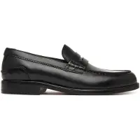 Clarks Mocassins Premium CraftJames, avec une élégante finition en cuir lisse italien 1216 Black Leather 41