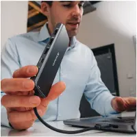 Verbatim Adaptateur Hub Usb-C - 2Xhdmi/Vga/ Eternet/5Xusb-A/Jack 3.5Mm/2Xusb-C/Sd/Microsd Aluminiowy/Aluminum 32154