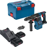 Bosch GBH 18V-26 F Professional Marteau perforateur sans fil 18 V 2,6 J SDS plus Brushless + 2x batterie ProCORE 4,0 Ah + chargeur + L-Boxx
