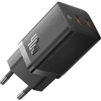 Baseus Chargeur secteur P10110804117-Z1, 40 W, double port Type-C, noir