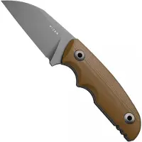 Kizer Cutlery Snick 1085A2 Gray Stonewashed AEB-L, Brown G10, couteau fixe, Kornel Kiss design