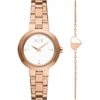 Armani Exchange Parure de bijoux rosé / blanc