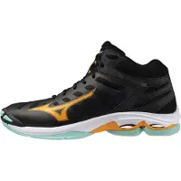 Mizuno Chaussures de sport de volley-ball pour homme WAVE VOLTAGE MID - V1GA2465, couleur : noir, pointure homme : 40,5