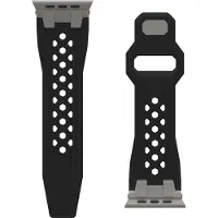 Uag Urban Armor Gear Monarch Strap Apple Watch Ultra/42/44/45/46mm noir/titane (194158114037) (Acier inoxydable, Caoutchouc, Fluoroélastomère), Sangles de montre, Noir, Argent