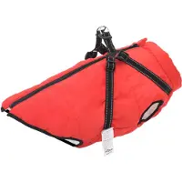 vidaXL Manteau pour chien rouge L44 en polaire et polyester