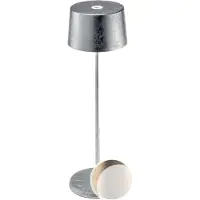 Zafferano Lampe De Table Led Olivia Pro Gold Leaf, Rechargeable Et Dimmable