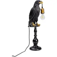 Kare design Lampe à poser Animal Sitting Crow noir mat (E27)
