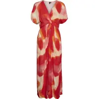 Vero Moda Jade Short Sleeve Midi Dress Orange S Femme