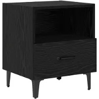 vidaXL Cabinet de chevet avec tiroir Chêne noir 40 x 35 x 47.5 cm