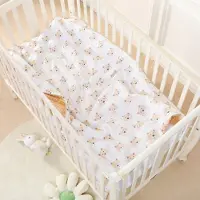 SUPERBE BEBE Couverture En Coton Et Minky - 75x100 - Bear Rainbow