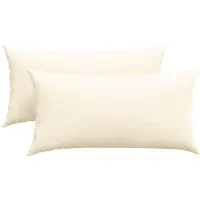 vidaXL Coussins de canapé 2 pcs Crème 80 x 40 cm