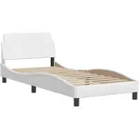 vidaXL Cadre de lit "Dover" blanc 90x190 cm simili-cuir