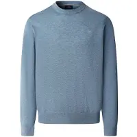 Hackett London pour homme. HM7000114 Pull-over Mélange de bleu (XL), Casuel, Coton, Manche longue
