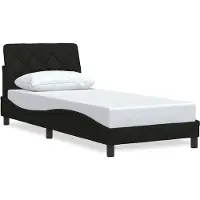 vidaXL Cadre de lit sans matelas noir 80x200 cm Tissu
