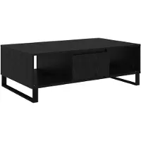 vidaXL Table basse noire aspect chêne 104 x 60 x 35 cm Bois composite