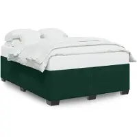 vidaXL Cadre de lit sans matelas vert foncé 160x200 cm velours