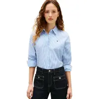 Tommy Hilfiger Ess Poplin Regular Fit Long Sleeve Shirt Bleu 38 Femme