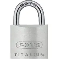 ABUS Cadenas à clé - en alu - anse cémentée - 54-40 - par 3 - TITALIUM¿